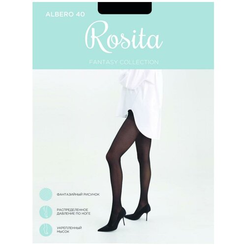 Колготки женские ROSITA Albero 40 den ПЛ11-610Л, черный, 4