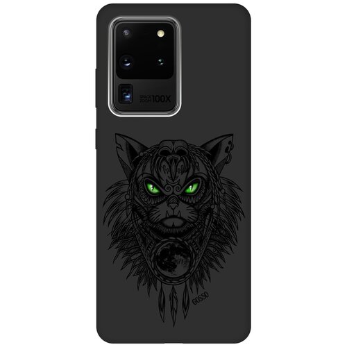 Ультратонкая защитная накладка Soft Touch для Samsung Galaxy S20 Ultra с принтом Shaman Cat черная ультратонкая защитная накладка soft touch для samsung galaxy s20 ultra с принтом fox queen черная