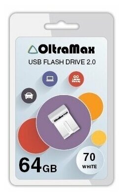 Флешка OltraMax 70 64GB White