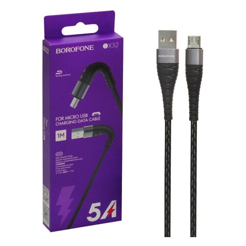 Кабель USB Micro USB BX32 1M Borofone черный