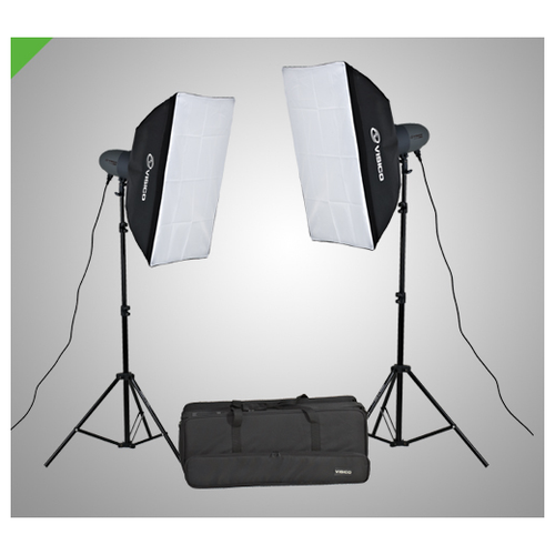Профессиональный комплект импульсного света Visico VL PLUS 400 Soft Box KIT с сумкой