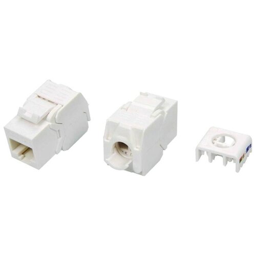 Вставка Keystone Jack RJ-45 Hyperline KJ8-8P8C-C5e-180-TLS-WH вставка keystone jack rj 45 hyperline kjne 8p8c c5e 90 wh