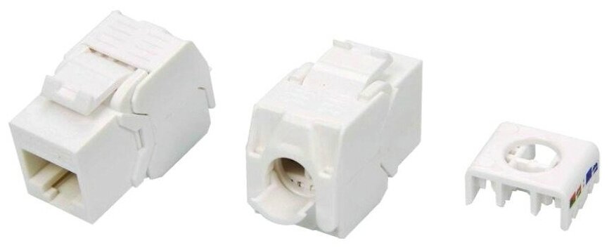 Вставка Keystone Jack RJ-45 Hyperline KJ8-8P8C-C5e-180-TLS-WH