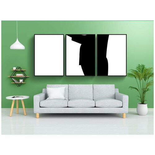 фото Набор модулных постеров для интерьера "мальчик, бабочка, ребенок" 60x90 см. в тубусе, без рамки lotsprints