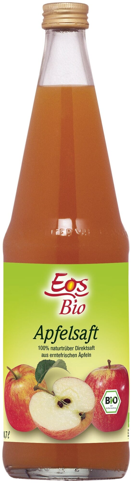 Eos Bio Сок Яблочный, стеклянная бутылка, 700 мл, Eos Bio