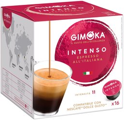 Кофе в капсулах GIMOKA Intenso Espresso для кофе машин Dolce Gusto, 16 шт.