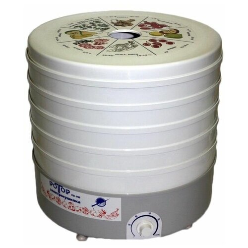 Сушилка для овощей и фруктов Ротор СШ-002 5поддонов белый 477600₽