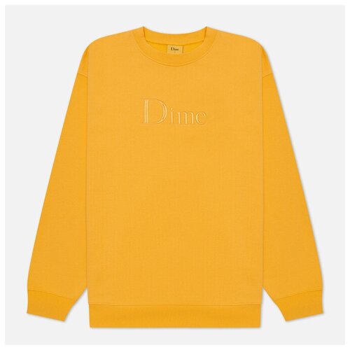 Мужская толстовка Dime Logo Classic Crew Neck жёлтый, Размер XL