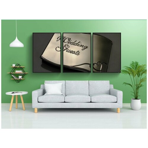 фото Набор модулных постеров для интерьера "свадьба, гости, книга" 60x90 см. в тубусе, без рамки lotsprints