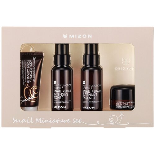 Mizon Набор Snail miniature крем для лица для чувствительной кожи greenmade redness repair with rutin 50 мл