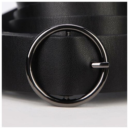 фото Ремень женский, ширина 3,2 см, винт, пряжка металл, цвет чёрный mikimarket