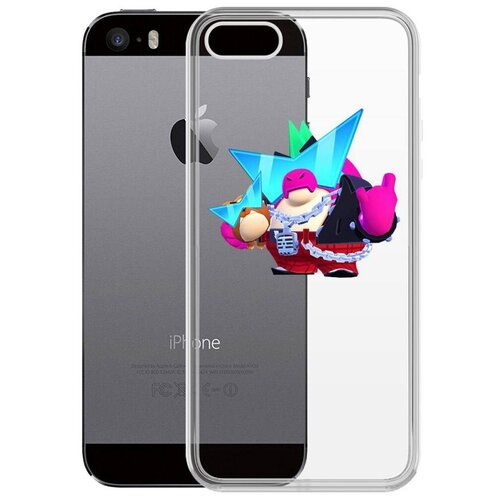 Чехол-накладка Krutoff Clear Case Brawl Stars-Плохиш Базз для iPhone 5/5s чехол накладка clear case brawl stars плохиш базз для oppo find x2