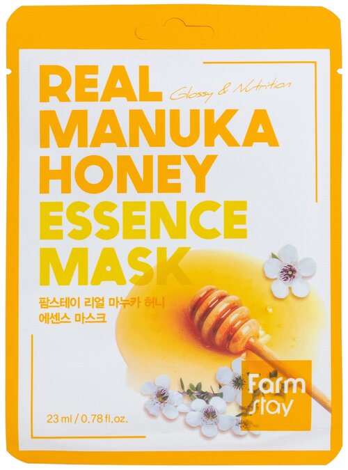 Farmstay Real Manuka Honey Essence Mask тканевая маска с медом манука, 30 г, 23 мл