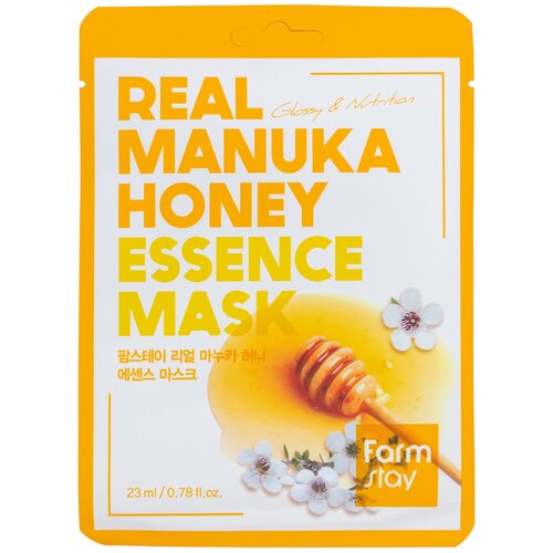 Тканевая маска для лица с экстрактом меда FarmStay Real Manuka Honey Essence Mask, 23 мл