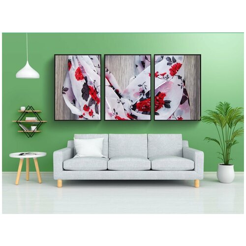 фото Набор модулных постеров для интерьера "галстук, шарф, материал" 60x90 см. в тубусе, без рамки lotsprints