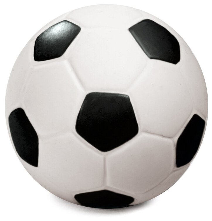 Игрушка для собак из латекса "Мяч футбольный" d75мм 1шт
