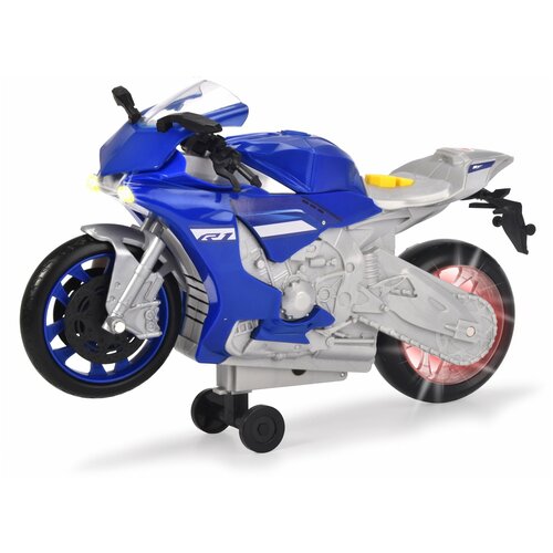 Мотоцикл Dickie Toys Yamaha R1, 3764015, 26 см, синий/серебристый машины dickie мотоцикл yamaha r1 26 см