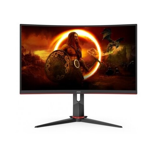 фото Монитор 27" aoc c27g3u black-red изогнутый