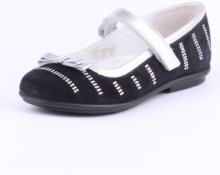 Туфли для девочек ELEGAMI 6-611851601, Темно-синий/серебро, Размер 29