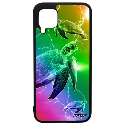 фото Дизайнерский чехол на смартфон // huawei p40 lite // "черепаха" панцирная морская, utaupia, голубой