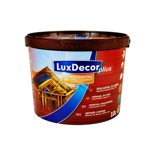 Luxdecor Plus. Защитная пропитка для дерева, 10 л, Белый