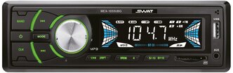 Магнитола SWAT MEX-1033UBG / 4х50 вт / MP3 / USB / SD / 2RCA / зелёные кнопки/ съёмная панель