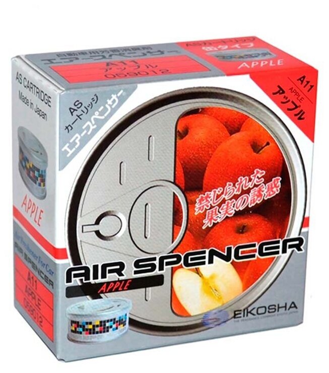 Eikosha Ароматизатор для автомобиля Air Spencer 200 мл 40 г яблоко разноцветный