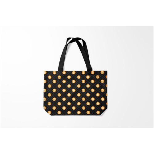 фото Сумка-шоппер / 46х35 см / популярные иллюстрации / другие биткоин bitcoin z burnettie