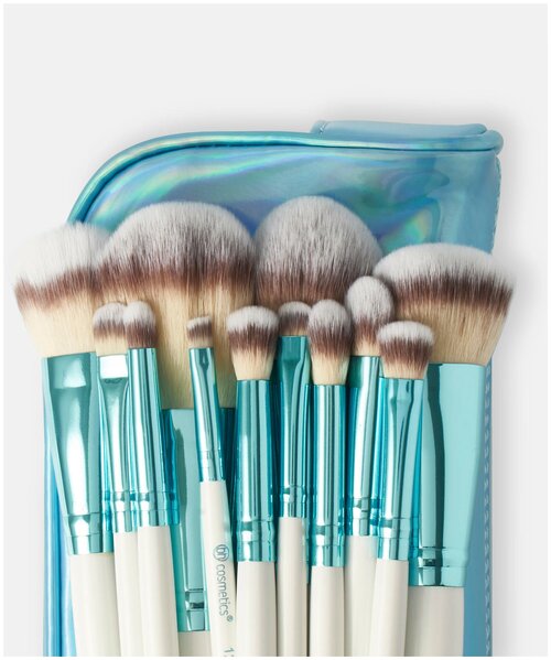 Набор кистей для макияжа в косметичке BH СOSMETICS POOLSIDE CHIC 12 PIECE BRUSH SET