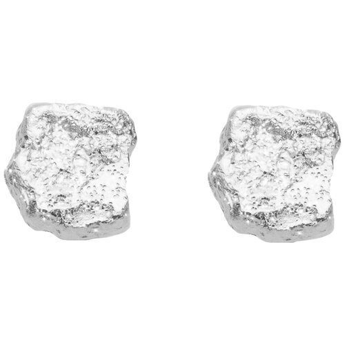 Серьги пусеты STILE ME, серебро, 925 проба, родирование, длина 0.9 см, , серебристый