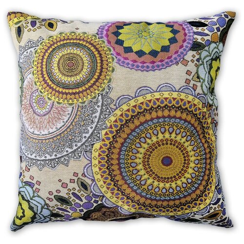 Подушка декоративная из гобелена Магия Ультра, 45х45см, наволочка с молнией