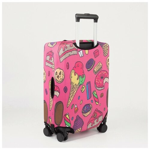 Чехол для чемодана supreme, текстиль, розовый