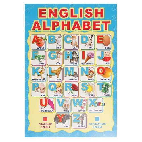 Плакат А3 Английский Алфавит (в упаковке) *ПЛ-4942