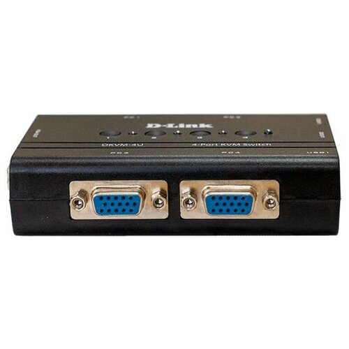 dkvm 4u c2a 4 port kvm switch with vga and usb ports control 4 computers from a single keyboard monitor mouse supports video resolutions up to 204 Переключатель D-Link DKVM-4UC2A