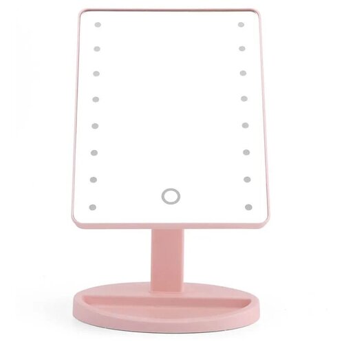 фото Large led mirror косметическое зеркало с подсветкой large led mirror розовое no brand
