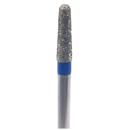 Бор алмазный Ecoline E 855 M, конус закругленный, под турбинный наконечник, короткий хвостовик, D 1.6 мм, синий