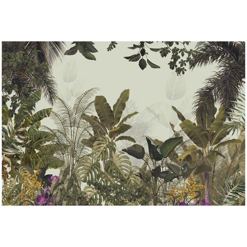Фотообои Уютная стена Тропическое разнообразие 400х270 см Виниловые Бесшовные (единым полотном)