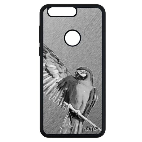 фото Защитный чехол на смартфон // honor 8 // "попугай" тропики какаду, utaupia, серый