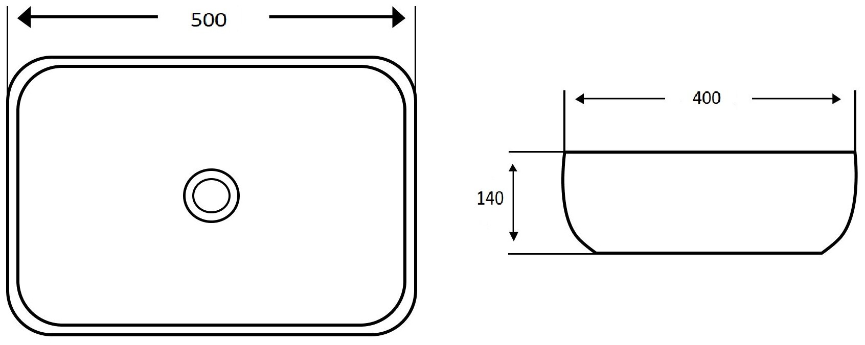 Раковина 50 см Vincea VBS-101 - фотография № 5