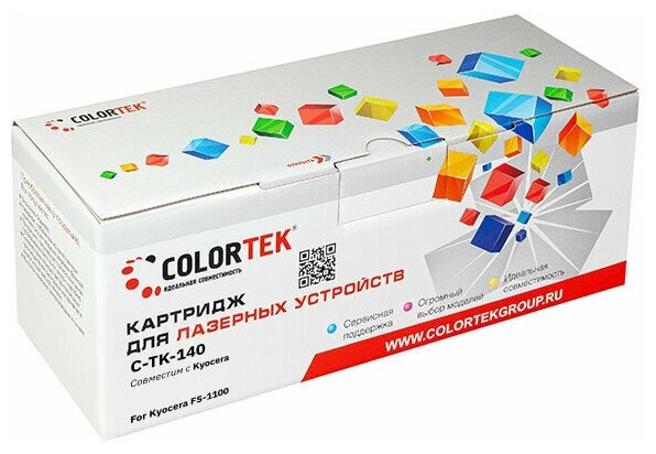 Картридж лазерный Colortek CT-TK-140 для принтеров Kyocera