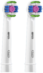 Набор насадок Oral-B 3D White CleanMaximiser для электрической щетки, белый, 2 шт.