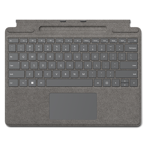 Клавиатура Microsoft Surface Pro X/8/9 Signature Keyboard Alcantara (Platinum) RUS