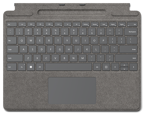 Клавиатура Microsoft Surface Pro X/8/9 Signature Keyboard Alcantara (Platinum) RUS