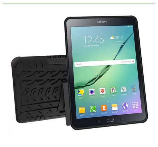 Чехол-бампер MyPads для Samsung Galaxy Tab S2 9.7 SM-T810/ T815 противоударный усиленный ударопрочный черный