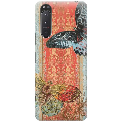 фото Re:pa накладка transparent для sony xperia 5 ii с принтом "две бабочки"