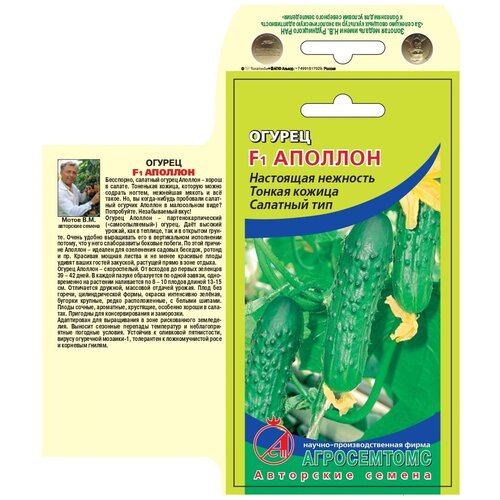 Семена огурца F1 Аполлон, 2 пачки по 8 семян