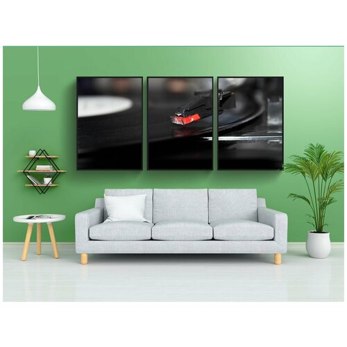 фото Набор модулных постеров для интерьера "рука, аудио, чернить" 60x90 см. в тубусе, без рамки lotsprints