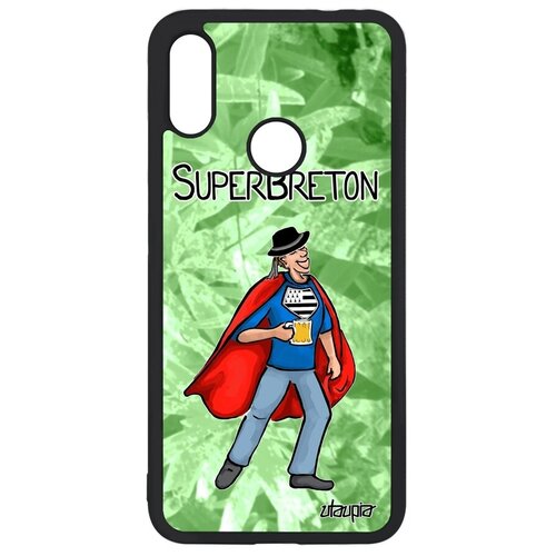 фото Красивый чехол на мобильный // xiaomi redmi note 7 // "супербретонец" смешной бретань, utaupia, светло-зеленый