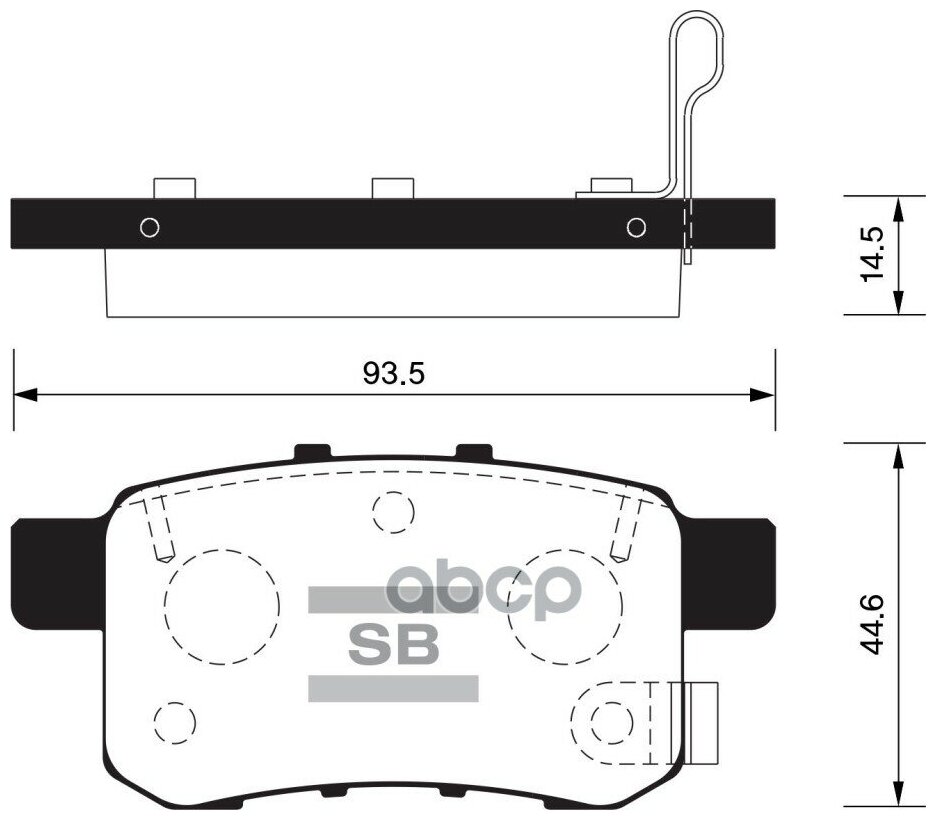 Колодки Тормозные Honda Accord 2.0-2.4 Мкпп 08- Задние Sangsin brake арт. SP2103