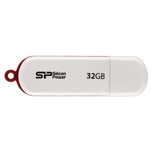 Флеш-память Silicon Power LuxMini 320, 32Gb, USB 2.0, бел, SP032GBUF2320V1W, 1 шт.
